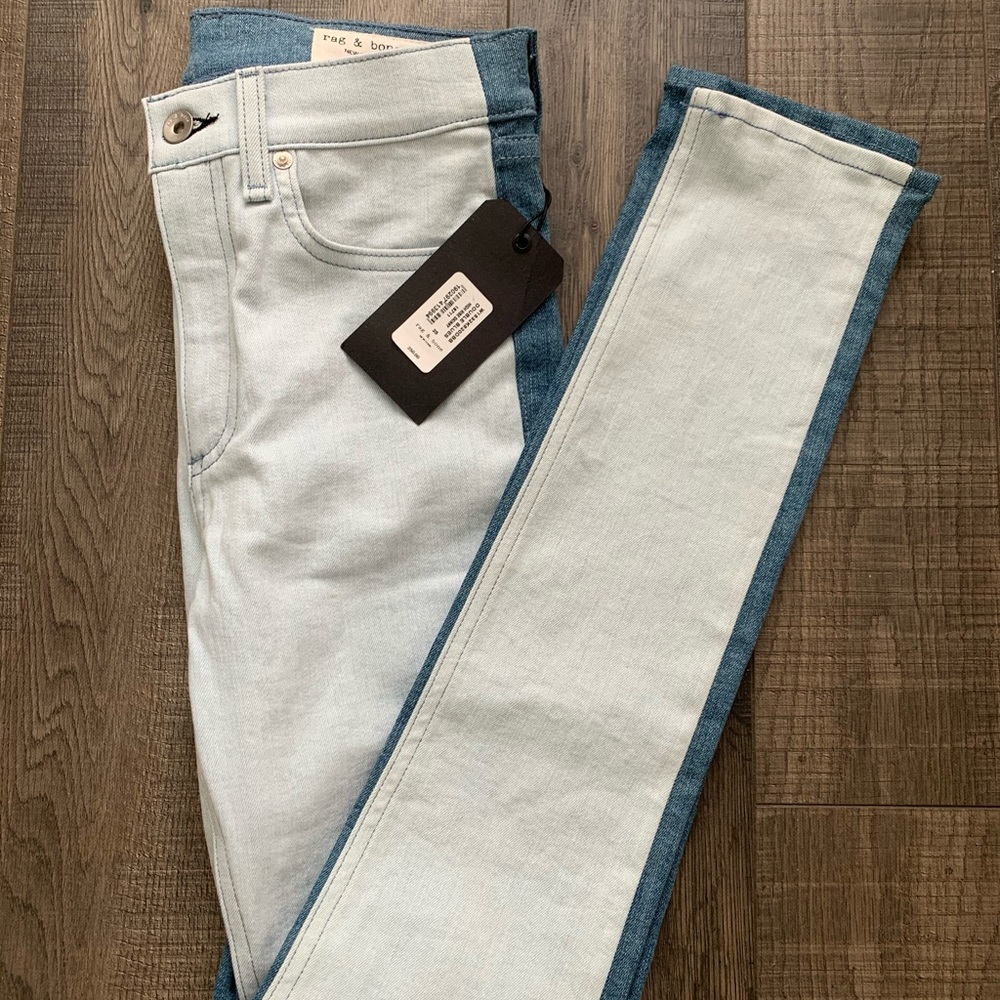 rag & bone two-toned jeans